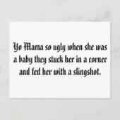 よおママは醜いママだベビーの時は… ポストカード (正面)