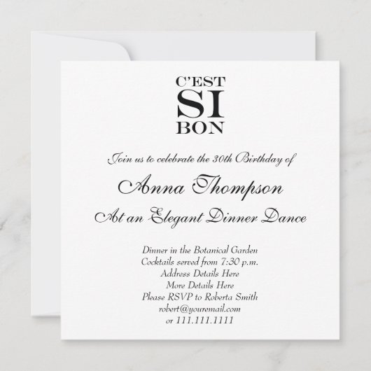 よかったよ~し盆フランスの。 招待状 (裏面)