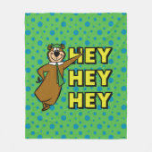 よぎクマおいおいおい フリースブランケット (正面)