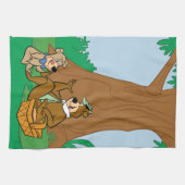 よぎクマとブーのピクニックスナック キッチンタオル (横)