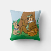 よぎクマとブーのピクニックスナック クッション (正面)