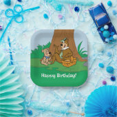 よぎクマとブーのピクニックスナック ペーパープレート (パーティー)