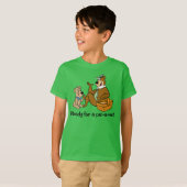 よぎクマとブーのピクニックスナック Tシャツ (正面フル)