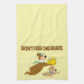 よぎクマとブーブー・ピクニックパニック キッチンタオル (縦)