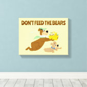 よぎクマとブーブー・ピクニックパニック キャンバスプリント (インサイチュ (ウッドフロア))