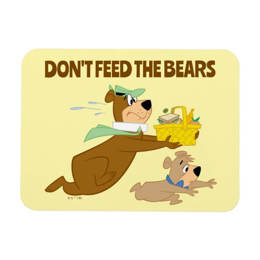 よぎクマとブーブー・ピクニックパニック マグネット (横)