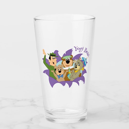 よぎクマと友人の驚き タンブラーグラス (正面)