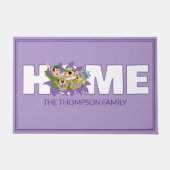 よぎクマと友人の驚き ドアマット (正面)