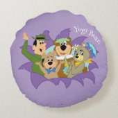 よぎクマと友人の驚き ラウンドクッション (裏面)