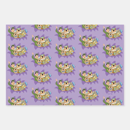 よぎクマと友人の驚き ラッピングペーパーシート (正面3)