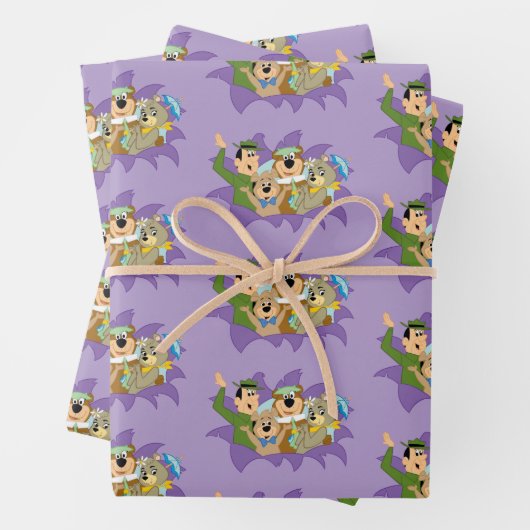 よぎクマと友人の驚き ラッピングペーパーシート (インサイチュ)