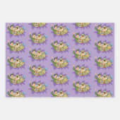 よぎクマと友人の驚き ラッピングペーパーシート (正面)