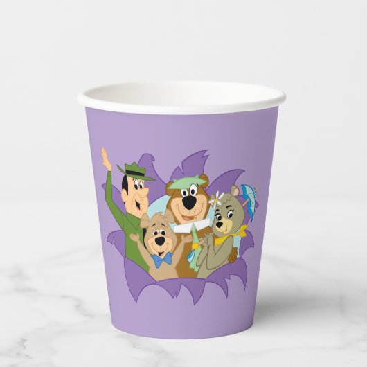 よぎクマと友人の驚き 紙コップ (正面)