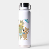 よぎ熊と友人の温かい歓迎 ウォーターボトル (背面)