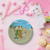 よぎ熊と友人の温かい歓迎 ペーパープレート (パーティー)