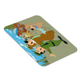 よぎ熊と友人の温かい歓迎 マグネット (右側)