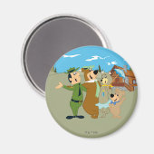 よぎ熊と友人の温かい歓迎 マグネット (正面/裏面)