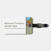 よぎ熊と友人の温かい歓迎 ラゲッジタグ (裏面横)