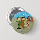 よぎ熊と友人の温かい歓迎 缶バッジ (正面&裏面)