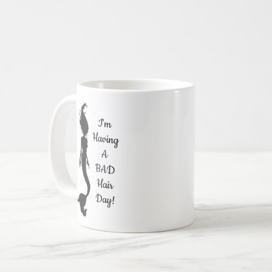 "よくか悪い毛日"のユーモアのあるな人魚のマグ コーヒーマグカップ (正面左)