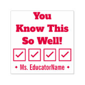 「よくご存じの通り！」 グレーディング用ゴム印 セルフインキングスタンプ (デザイン)