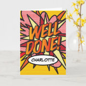 よくできたおもしろいモダンレトロ漫画帳 カード (黄色い花)