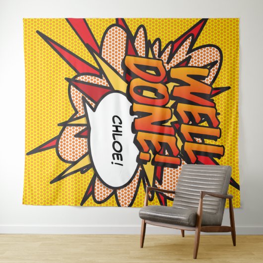 よくできたおもしろい漫画ブックの写真の背景 タペストリー (インサイチュ(横))