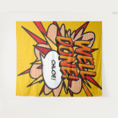 よくできたおもしろい漫画ブックの写真の背景 タペストリー (正面(横))