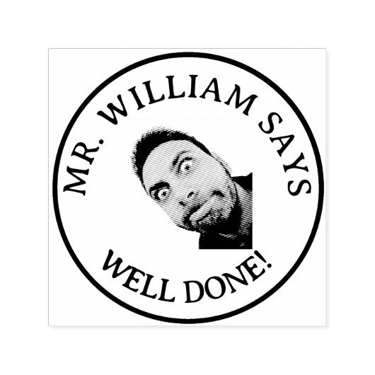 よくできた先生写真 セルフインキングスタンプ (デザイン)