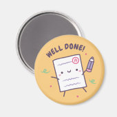 よくできた、かわいい紙と鉛筆 マグネット (正面/裏面)