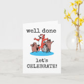 よくできました、お祝いしよう、かわいいお祝いカード カード (黄色い花)