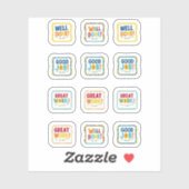 よくできました、すばらしい仕事、いい仕事 シール (シート)