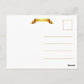 よくできました ゴールド スクロール、カスタム フォト - パーソナライズ ポストカード (裏面)