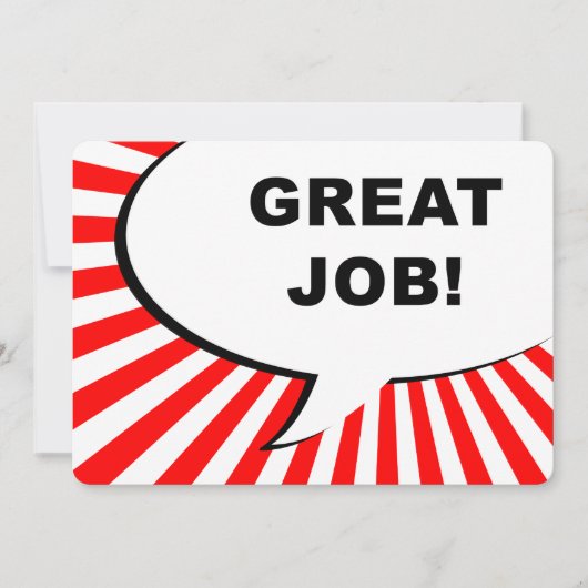 よくできました！フキダシ 招待状 (正面)