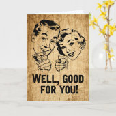 よくできました！レトロなルーズテックスタイル カード (黄色い花)