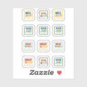 よくできました、素晴らしい仕事、いい仕事 シール (シート)