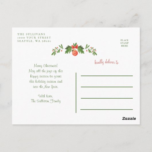 よくはしゃぐおもしろいノルディックスカンジナビアホリデイクリスマス ポストカード (裏面)