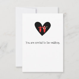 よくはしゃぐおもしろい結婚ロブスター 招待状