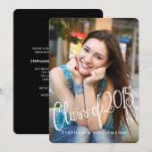 よくはしゃぐおもしろい2015年卒業招待状 招待状 (正面/裏面)