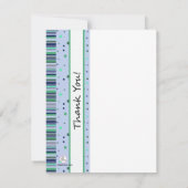 よくはしゃぐで平らな写真のサンキューカード。 サンキューカード (裏面)