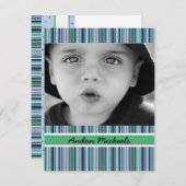 よくはしゃぐで平らな写真のサンキューカード。 サンキューカード (正面/裏面)