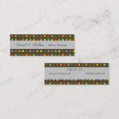 よくはしゃぐで快活なおもしろいのかわいくモダンでカラフルな水玉模様 スキニー名刺 (正面/裏面)