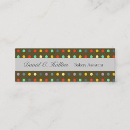 よくはしゃぐで快活なおもしろいのかわいくモダンでカラフルな水玉模様 スキニー名刺