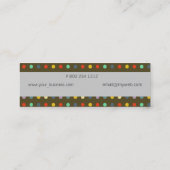 よくはしゃぐで快活なおもしろいのかわいくモダンでカラフルな水玉模様 スキニー名刺 (裏面)