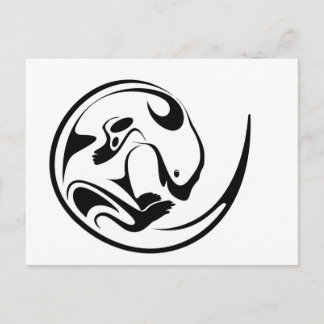 よくはしゃぐなカワウソ ポストカード