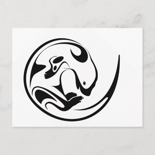 よくはしゃぐなカワウソ ポストカード (正面)