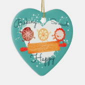 よくはしゃぐなクッキーの麺棒のクリスマスのオーナメント セラミックオーナメント (右)