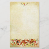 よくはしゃぐなリスの文房具 便箋 (正面)