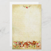 よくはしゃぐなリスの文房具 便箋 (正面/裏面)