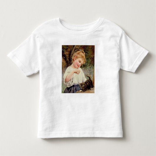 よくはしゃぐな子ネコ トドラーTシャツ (正面)